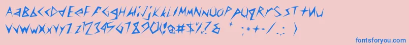 CuneifontRegular Font – Blue Fonts on Pink Background