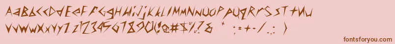 CuneifontRegular Font – Brown Fonts on Pink Background