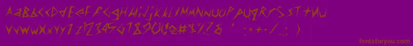 CuneifontRegular Font – Brown Fonts on Purple Background