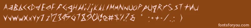 CuneifontRegular Font – Pink Fonts on Brown Background