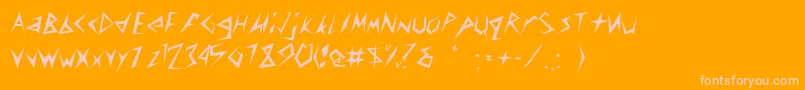 CuneifontRegular Font – Pink Fonts on Orange Background