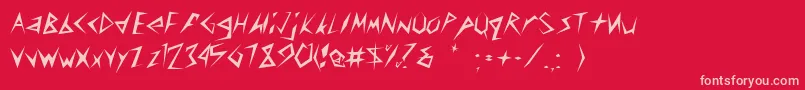 CuneifontRegular Font – Pink Fonts on Red Background