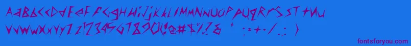 CuneifontRegular Font – Purple Fonts on Blue Background