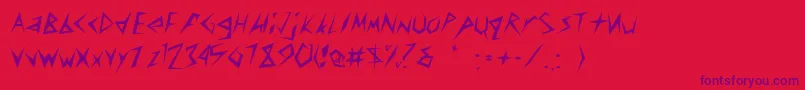 CuneifontRegular Font – Purple Fonts on Red Background