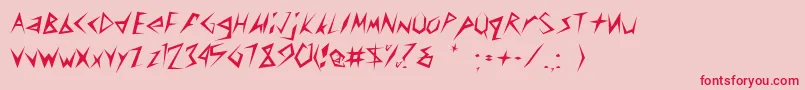 CuneifontRegular Font – Red Fonts on Pink Background