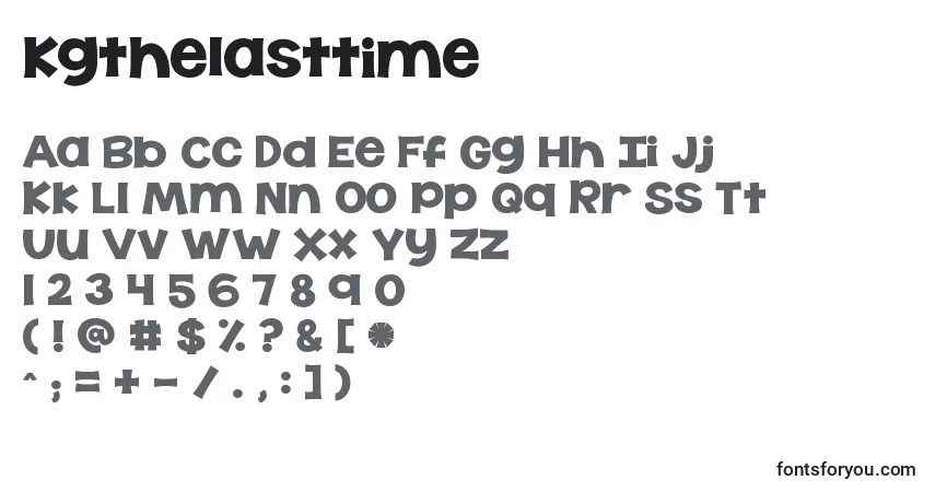 A fonte Kgthelasttime – alfabeto, números, caracteres especiais