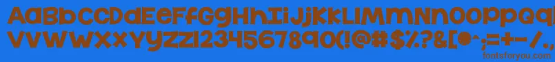 Kgthelasttime Font – Brown Fonts on Blue Background