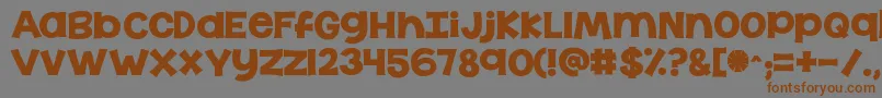 Kgthelasttime Font – Brown Fonts on Gray Background