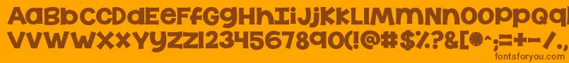 More about Kgthelasttime Font Kgthelasttime Font – Brown Fonts on Orange Background