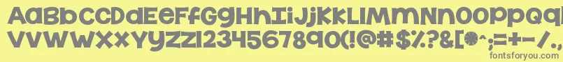 Kgthelasttime Font – Gray Fonts on Yellow Background