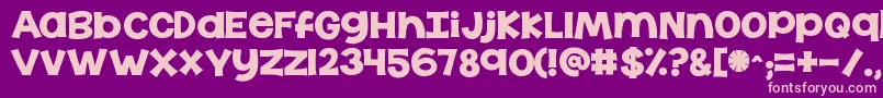 Шрифт Kgthelasttime – розовые шрифты на фиолетовом фоне