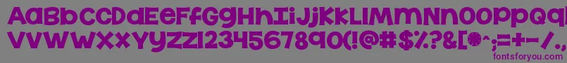 Kgthelasttime Font – Purple Fonts on Gray Background