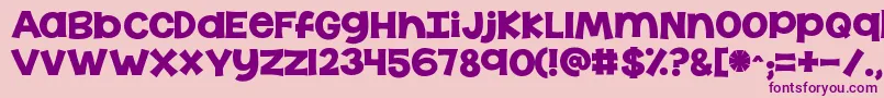 Kgthelasttime Font – Purple Fonts on Pink Background
