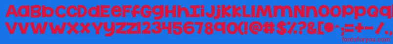 Kgthelasttime Font – Red Fonts on Blue Background