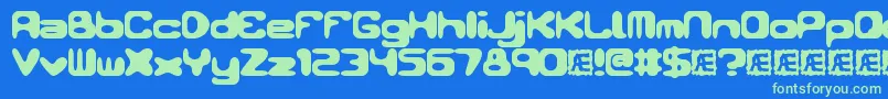 ConduitBrk Font – Green Fonts on Blue Background