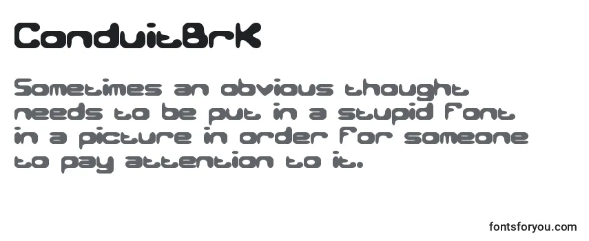 ConduitBrk フォントのレビュー