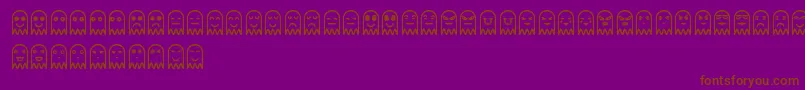 フォントFantasmytasSt – 紫色の背景に茶色のフォント