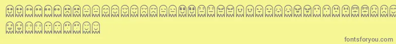 FantasmytasSt Font – Gray Fonts on Yellow Background