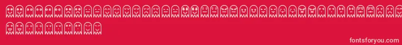 FantasmytasSt Font – Pink Fonts on Red Background