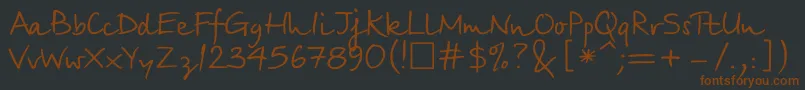 FontCreatorProgram Font – Brown Fonts on Black Background