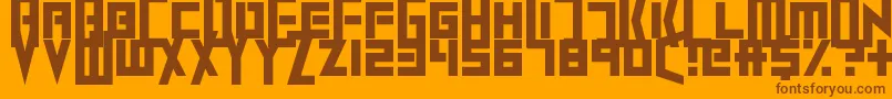 Extinctionevent Font – Brown Fonts on Orange Background