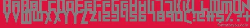 Extinctionevent Font – Gray Fonts on Red Background