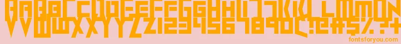 Extinctionevent Font – Orange Fonts on Pink Background