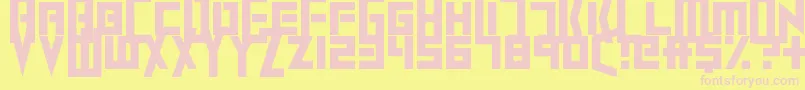 Extinctionevent Font – Pink Fonts on Yellow Background