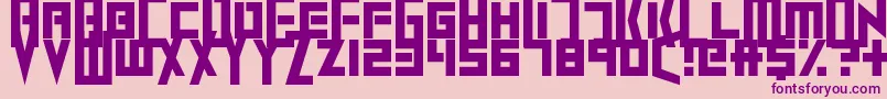 Extinctionevent Font – Purple Fonts on Pink Background