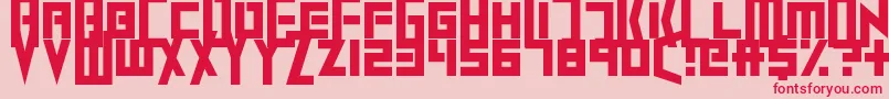 Extinctionevent Font – Red Fonts on Pink Background