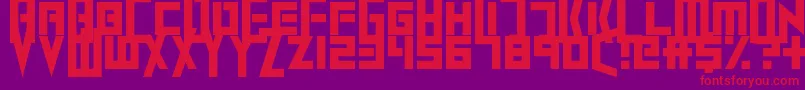 Extinctionevent Font – Red Fonts on Purple Background