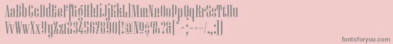 フォントMiserichordiac – ピンクの背景に灰色の文字