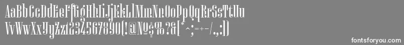 Miserichordiac-Schriftart – Weiße Schriften auf grauem Hintergrund