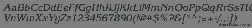 KorinnaattBolditalic Font – Black Fonts on Gray Background