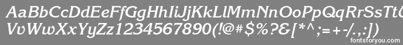 フォントKorinnaattBolditalic – 灰色の背景に白い文字