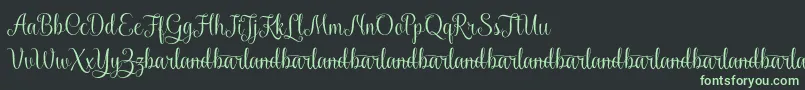 KaiyilaScriptDemo Font – Green Fonts on Black Background