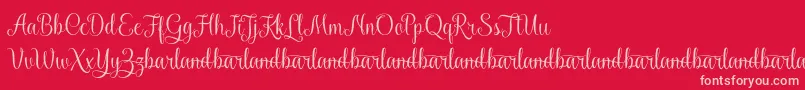 KaiyilaScriptDemo Font – Pink Fonts on Red Background
