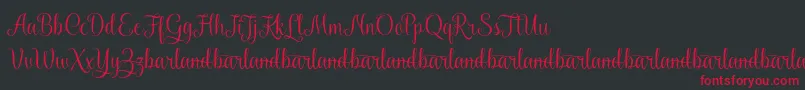 KaiyilaScriptDemo Font – Red Fonts on Black Background