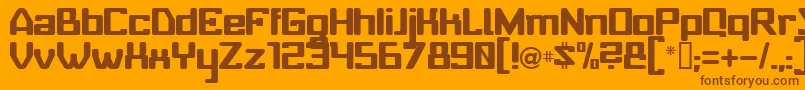 BabyUniverse Font – Brown Fonts on Orange Background