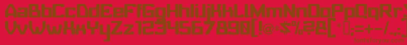 Police BabyUniverse – polices brunes sur fond rouge
