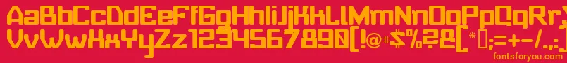 BabyUniverse Font – Orange Fonts on Red Background