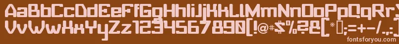 BabyUniverse Font – Pink Fonts on Brown Background
