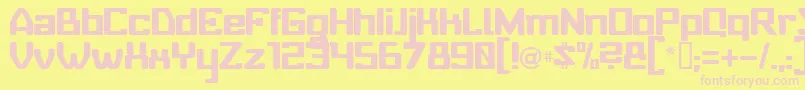 BabyUniverse Font – Pink Fonts on Yellow Background