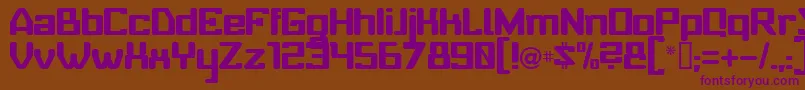 BabyUniverse Font – Purple Fonts on Brown Background