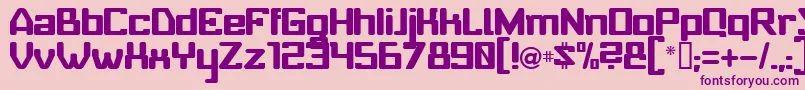 BabyUniverse Font – Purple Fonts on Pink Background
