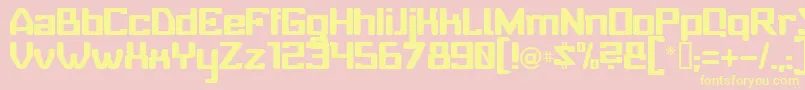 BabyUniverse Font – Yellow Fonts on Pink Background