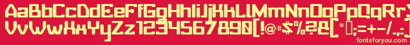 BabyUniverse Font – Yellow Fonts on Red Background