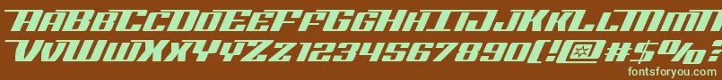 Rocketpopexpand Font – Green Fonts on Brown Background