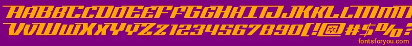 Rocketpopexpand Font – Orange Fonts on Purple Background