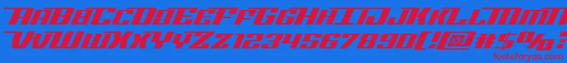 Rocketpopexpand Font – Red Fonts on Blue Background